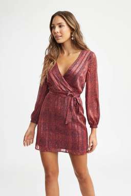 Kookai Zambia Dress in Rust Print Size 6 for rent on The Volte - image 2