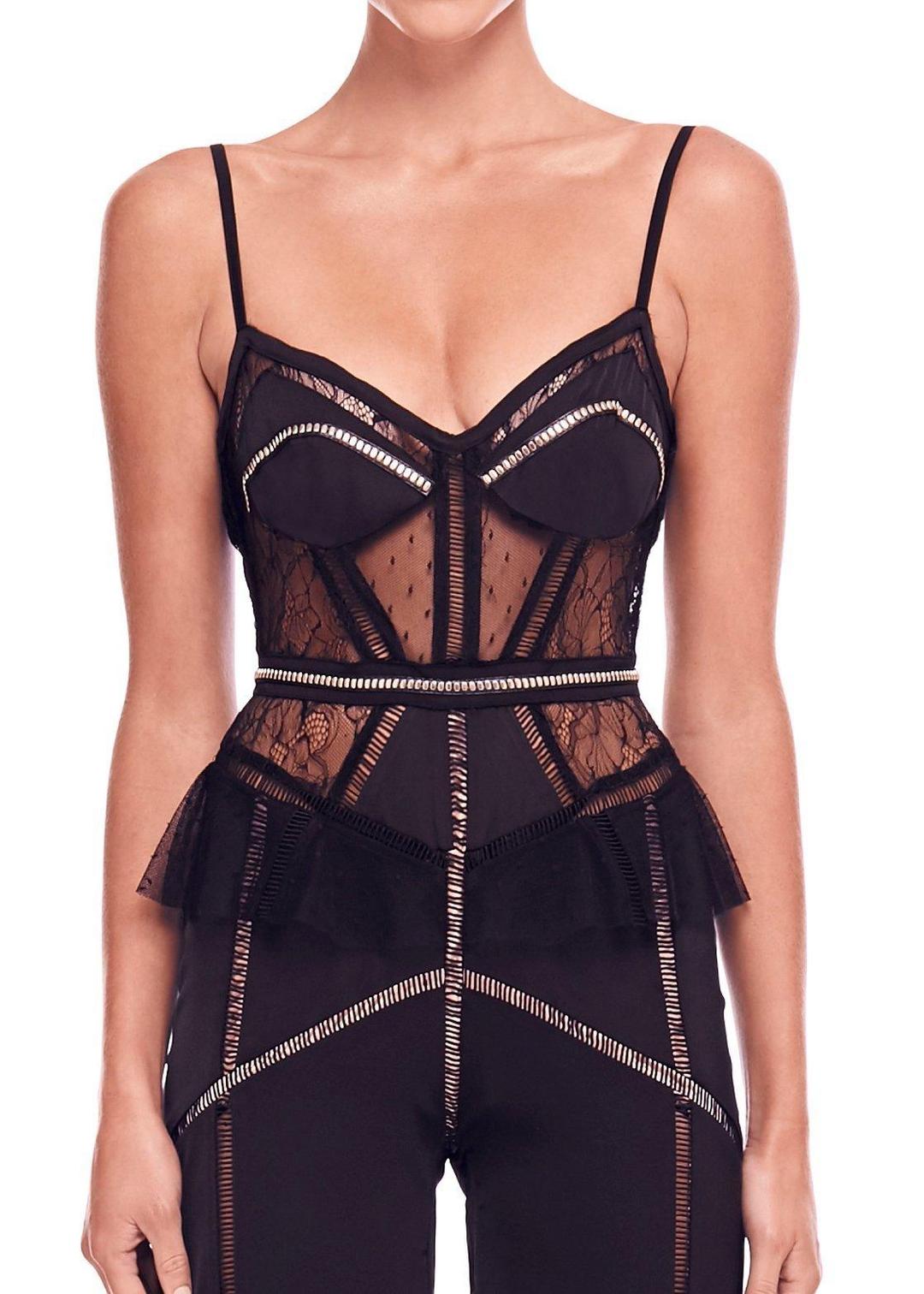 Eliya the Label Capri Pantsuit Black Size 6 for rent on The Volte - main image