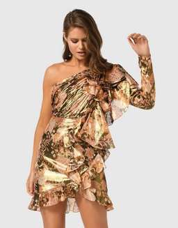 Thurley Chateau midnight sky dress black floral size 8