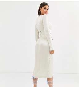 Bec & Bridge sylvie wrap dress oyster size 10