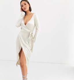 Bec & Bridge sylvie wrap dress oyster size 10