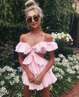 SOFIA THE LABEL | Rose Dress in Baby Pink | Size 6 for rent on The Volte - image 5