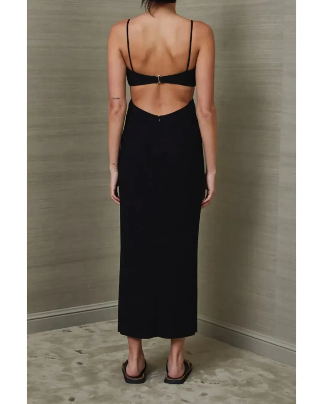 Bec & Bridge Faye Midi Dress Black Size AU 8 for rent on The Volte - main image