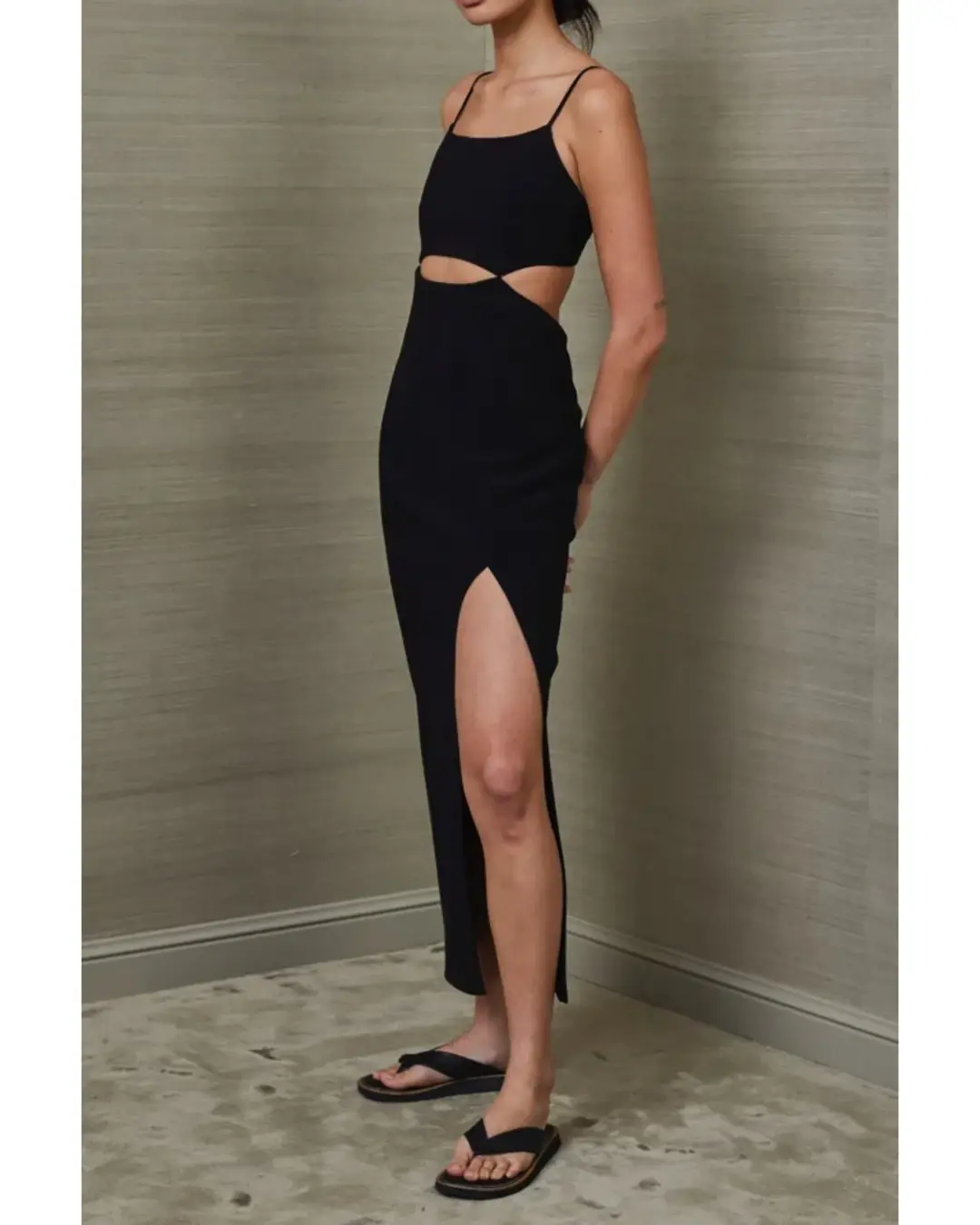Bec & Bridge Faye Midi Dress Black Size AU 8 for rent on The Volte - main image