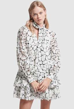 Aje Rebellion Lace Mini Dress Print Size 8 for rent on The Volte - image 2