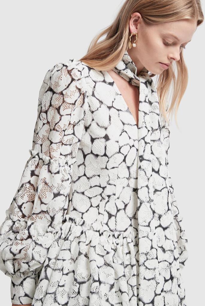 Aje Rebellion Lace Mini Dress Print Size 8 - Image 5