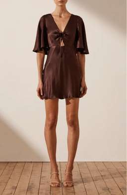 SHONA JOY WRIGHT FLUTTER SLEEVE DRESS size 10 for rent on The Volte - image 1