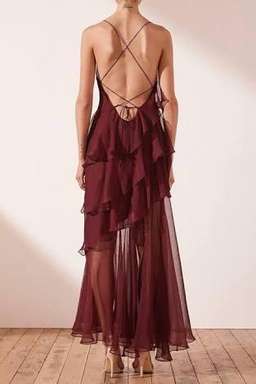 Shona Joy Gabriela Gabriela Cross Back Tiered Maxi Size 8 for rent on The Volte - image 2