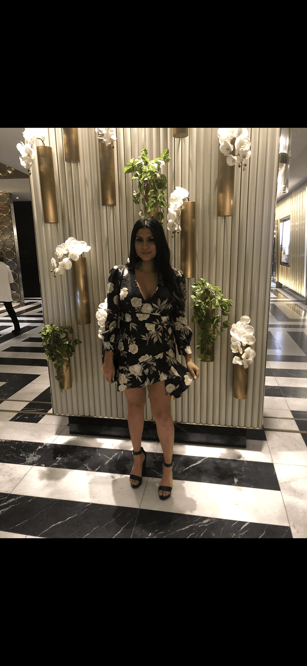 Sheike moss green floral dress for rent on The Volte - main image