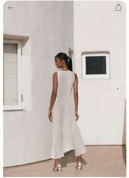 Cult Gaia Solene Off White Cover Up Dress Size S for rent on The Volte - image 4
