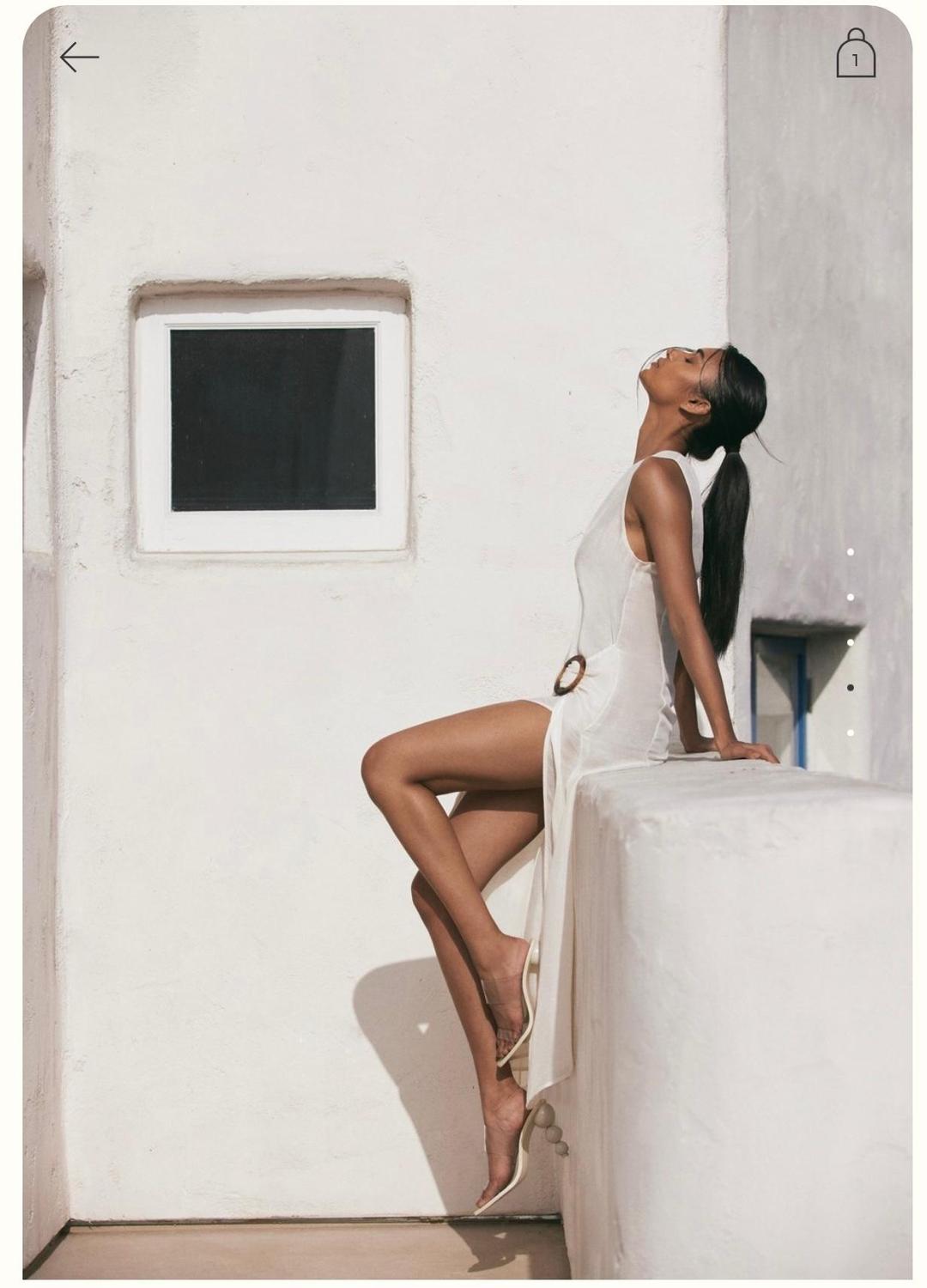 Cult Gaia Solene Off White Cover Up Dress Size S for rent on The Volte - main image