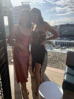 DION LEE Layered Silk Satin Dress In Pink for rent on The Volte - image 3