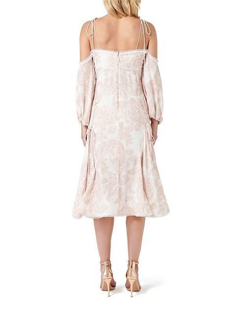 Thurley Sardinia Midi Dress Dusty Pink Size 6 for rent on The Volte - main image