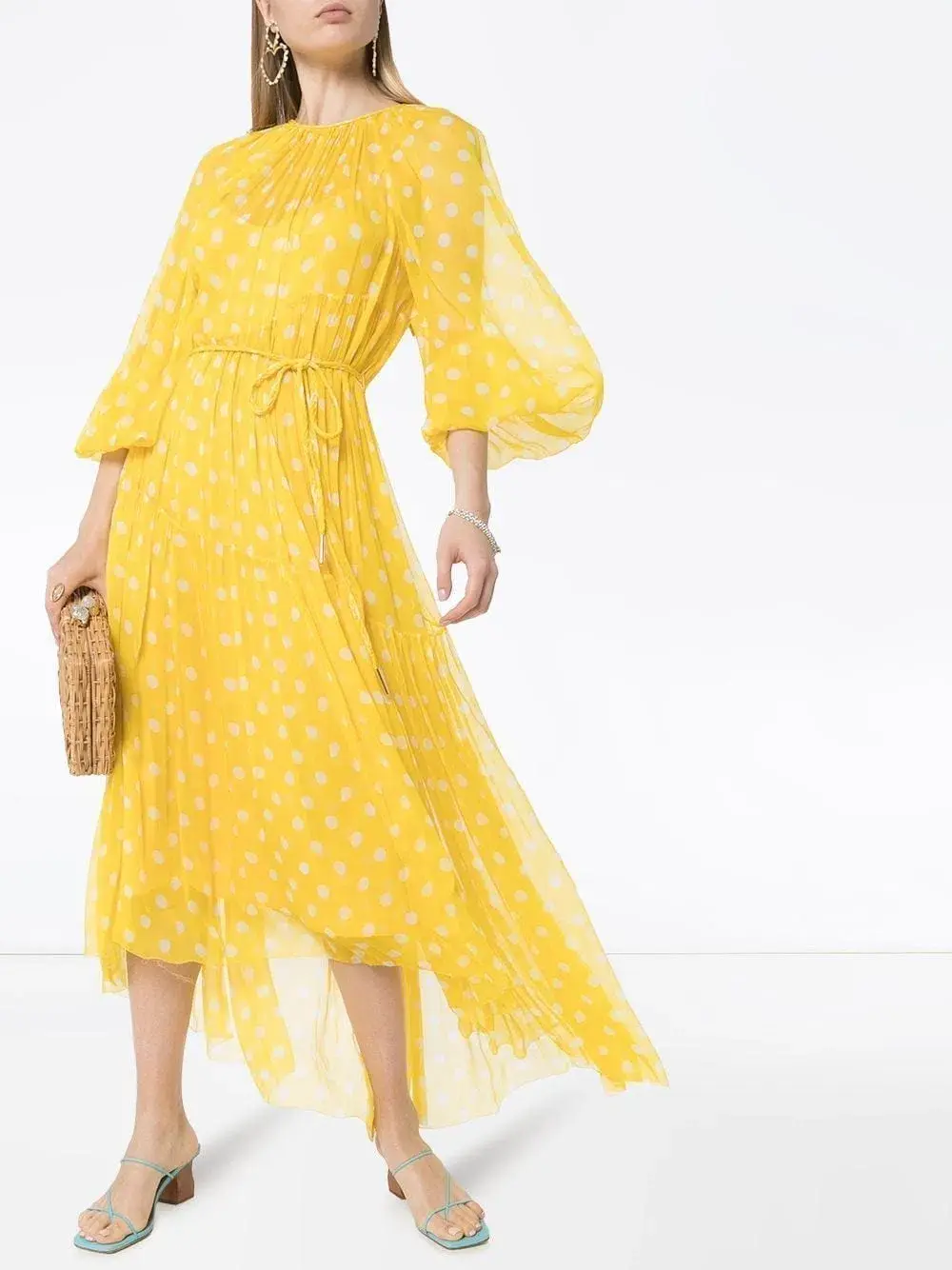 Zimmermann Brightside Swing Maxi Dress Yellow Size 8 for rent on The Volte - main image