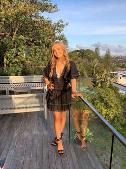 Aje Los Lunas Mini Dress Black Size 8