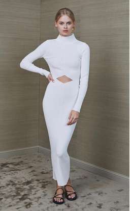 White Lilian midi dress