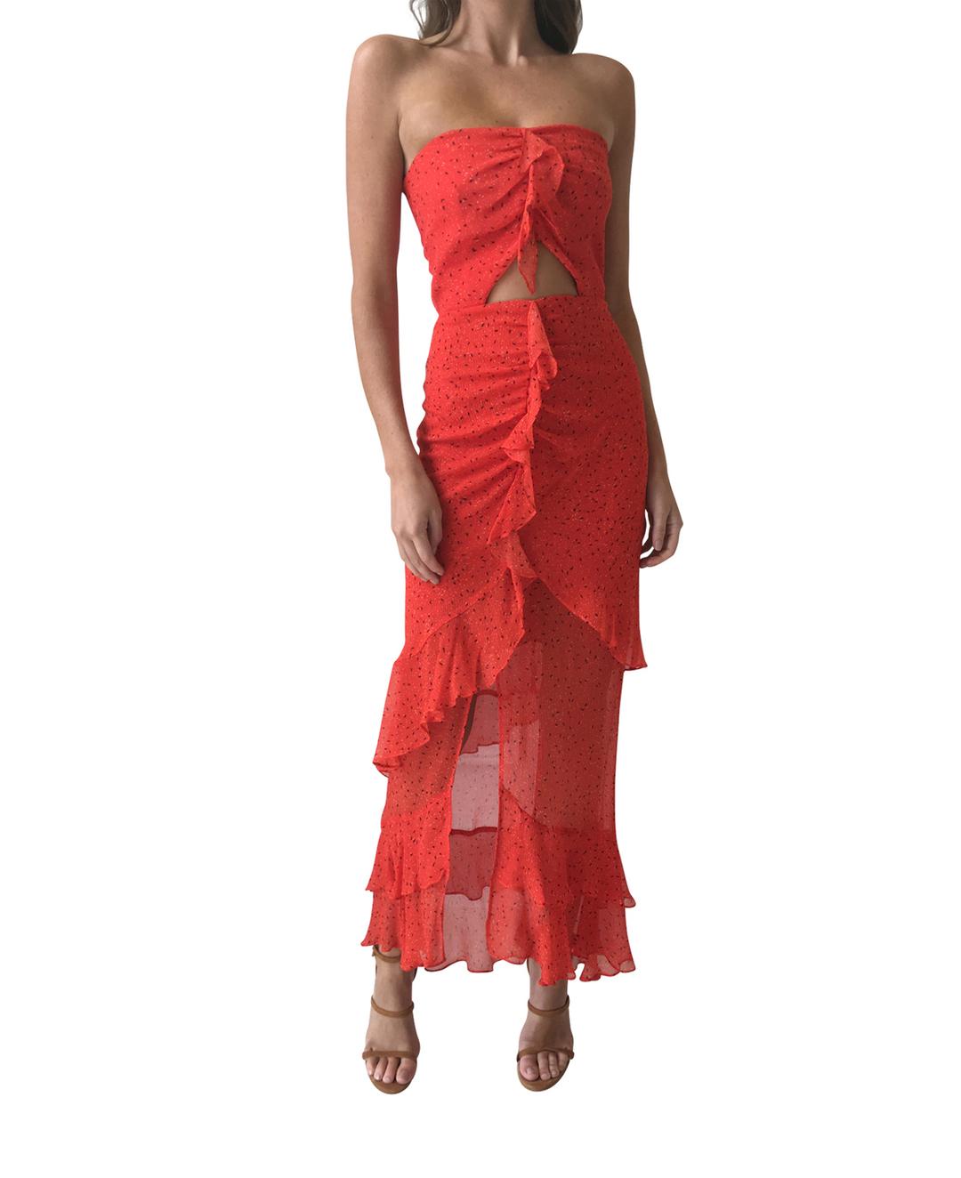 Bec & Bridge French Kiss Red Maxi Dress Size 8 for rent on The Volte - main image