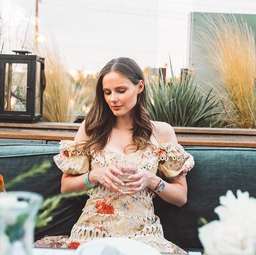 Zimmermann Melody Off Shoulder Mini Dress Mustard Taupe Floral Size 6 for rent on The Volte - image 3