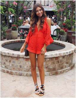 ALICE MCCALL | Keep Me There Red Playsuit Size 6 | BEST SELLER for rent on The Volte - image 1