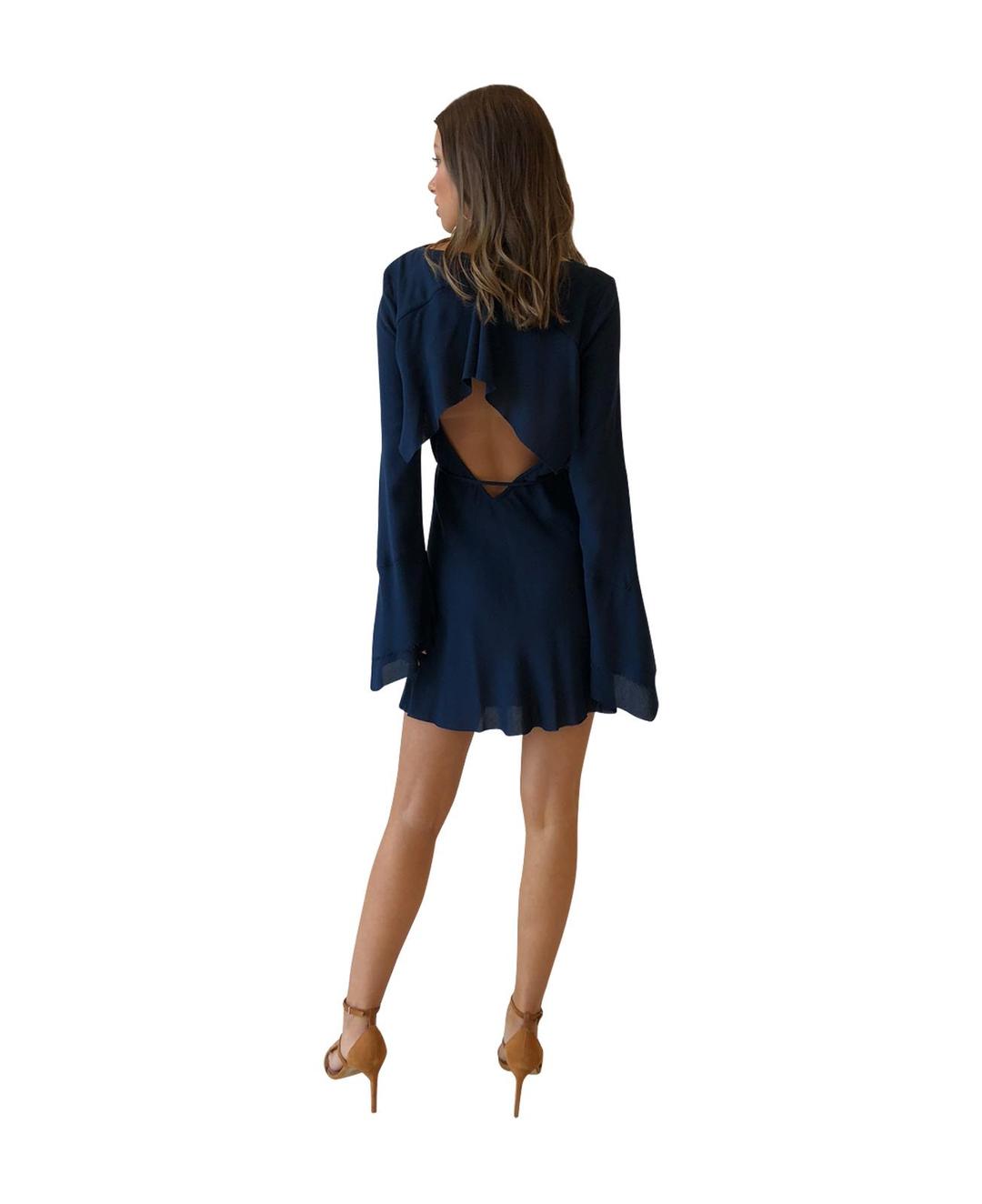 Bec & Bridge Emmanuel Eyes Long Sleeve Dress in Navy size 6 for rent on The Volte - main image