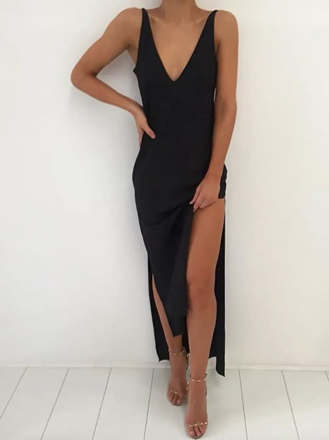 Natalie Rolt Celine Dress Black Size 8 for rent on The Volte - main image