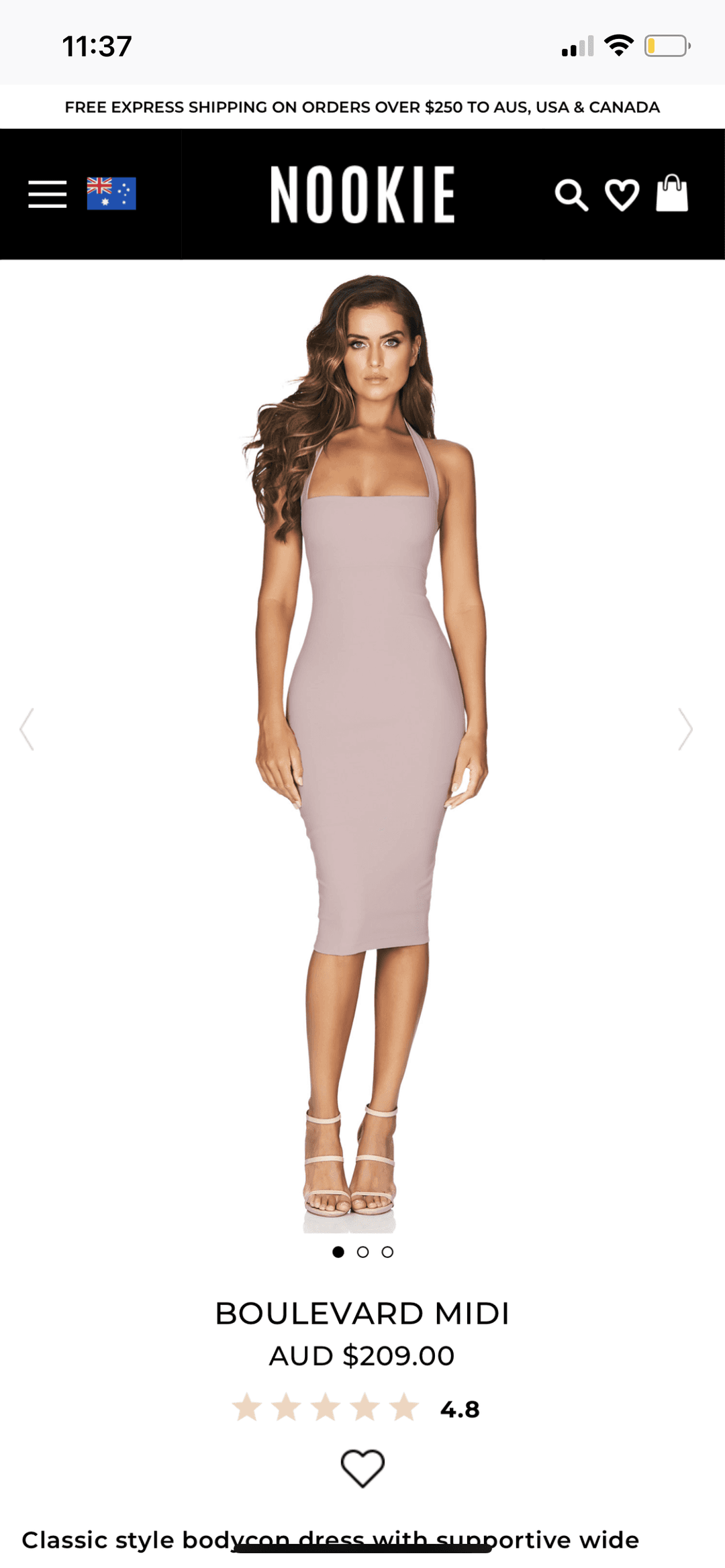 Nookie Boulevard Midi dress for rent on The Volte - main image