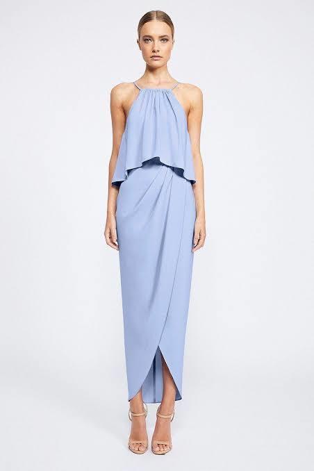 Shona Joy Frill High Neck Maxi for rent on The Volte - main image