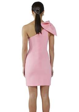 By Johnny Carnation Tie Shoulder Mini Dress Pink Size 6 for rent on The Volte - image 2