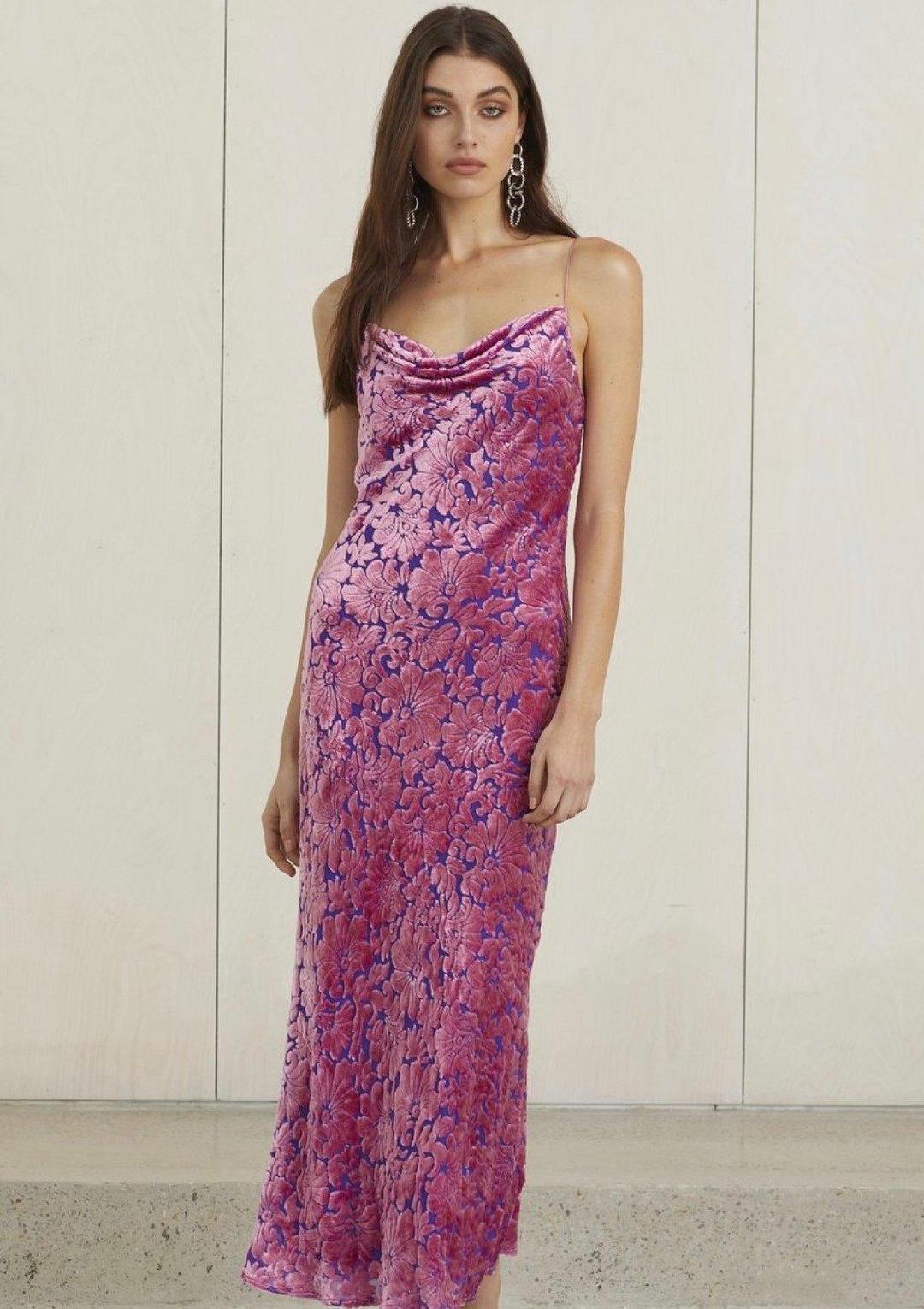 Bec & Bridge Boogie Nights Midi Dress Violet Size 10 for rent on The Volte - main image