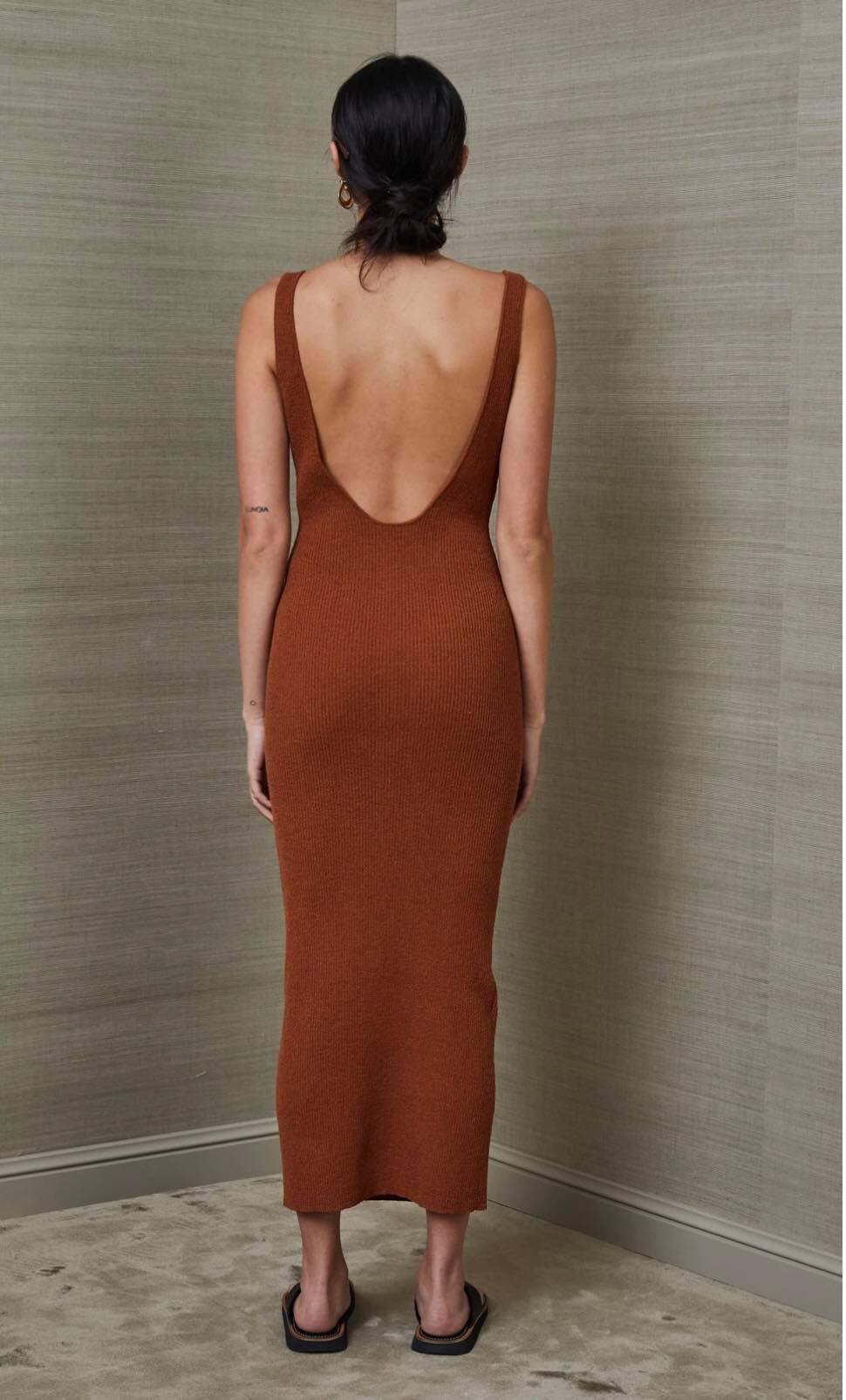 Bec & Bridge Bowie Midi Dress Rust Size 12 - Image 2