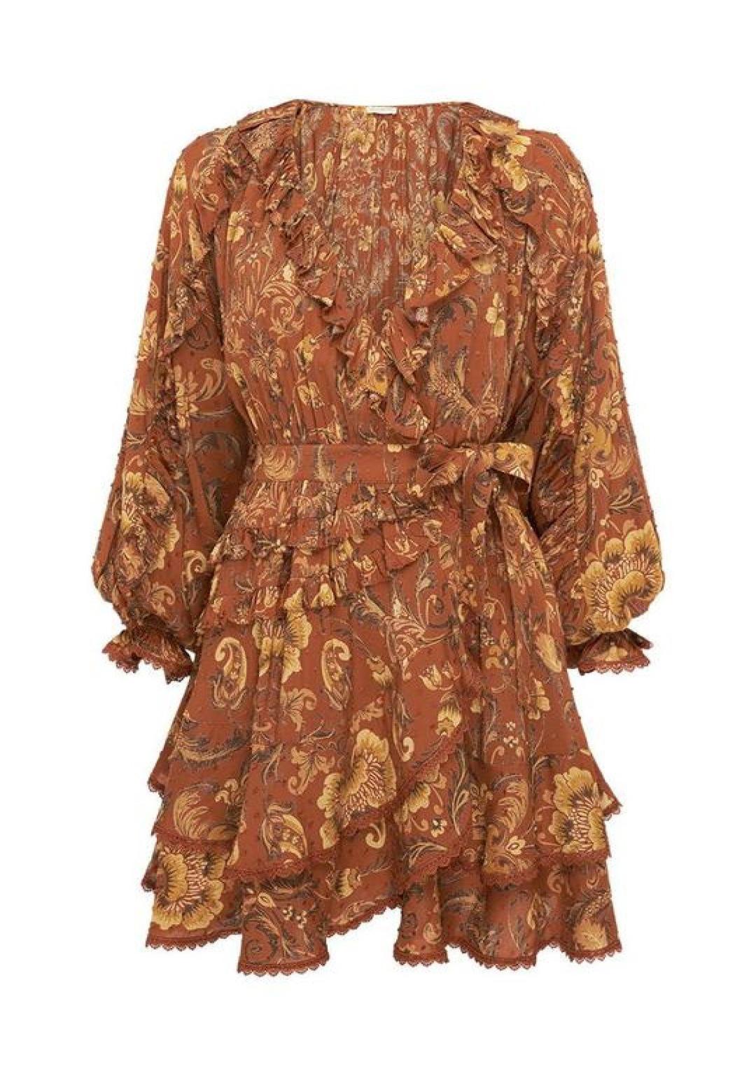 Spell Aurora Long Sleeve Playdress Burnt Ember Print Size 14 for rent on The Volte - main image