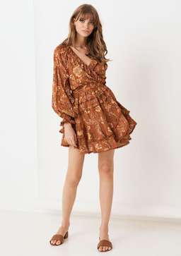 Spell Aurora Long Sleeve Playdress Burnt Ember Print Size 14 for rent on The Volte - image 1