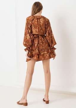 Spell Aurora Long Sleeve Playdress Burnt Ember Print Size 14 for rent on The Volte - image 3