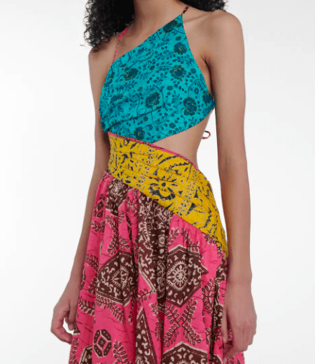 Zimmermann Lulu Asymmetric Dress Print Size 8 for rent on The Volte - main image