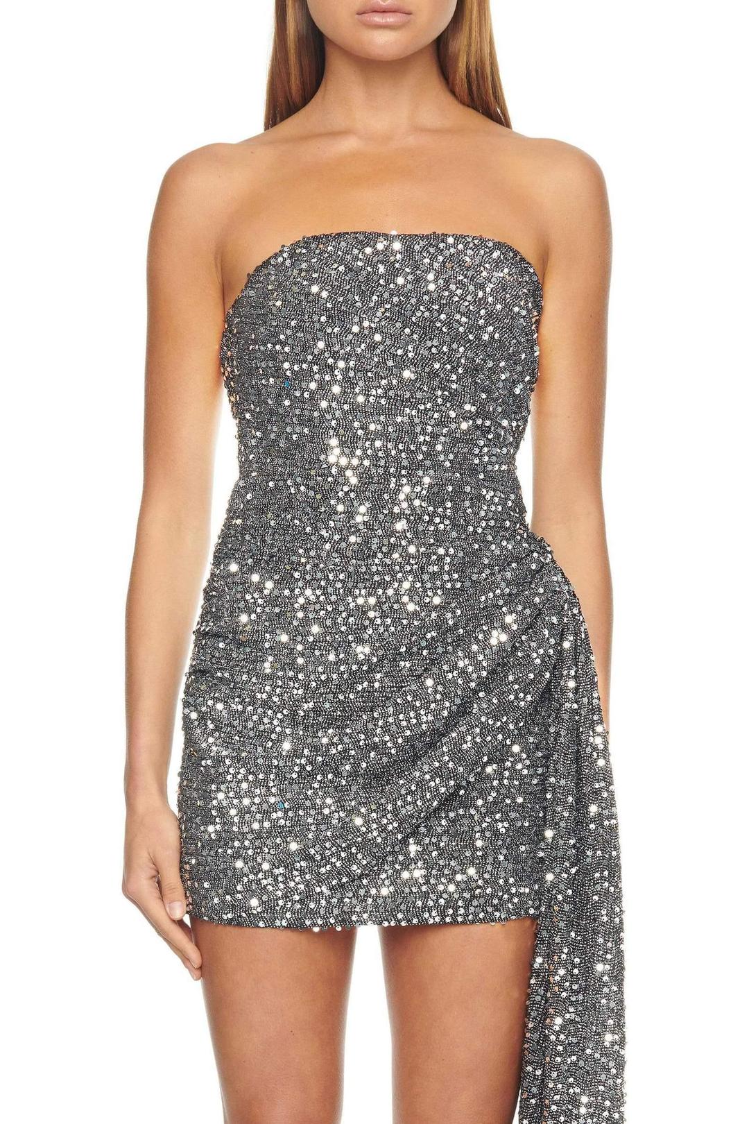 Eliya the Label Rozalia Dress Silver Size 6 for rent on The Volte - main image