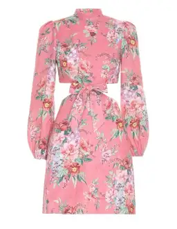 Zimmermann The Bellitude Bow Front Dress in Watermelon Size 6 for rent on The Volte - image 4