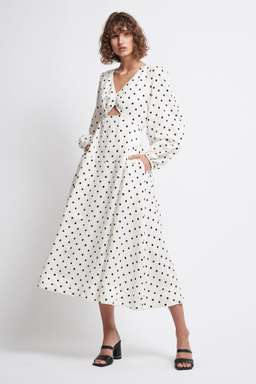 Aje Liberation Blouson Midi Dress