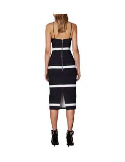By Johnny shoestring Angle shift dress black & white Sz 12