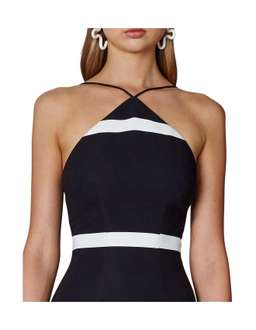 By Johnny shoestring Angle shift dress black & white Sz 12