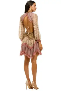 Zimmermann Juniper Spliced Cut Out Dress Multi/Print Size 6 for rent on The Volte - image 2