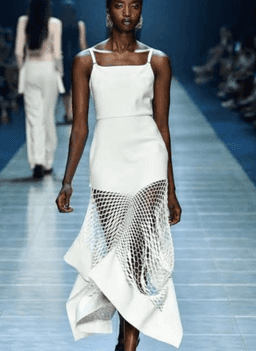 Dion lee honeycombe drape perf dress