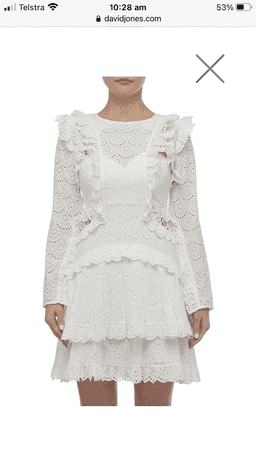 Thurley Ebony Dress - white - size 14