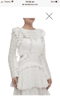 Thurley Ebony Dress - white - size 14