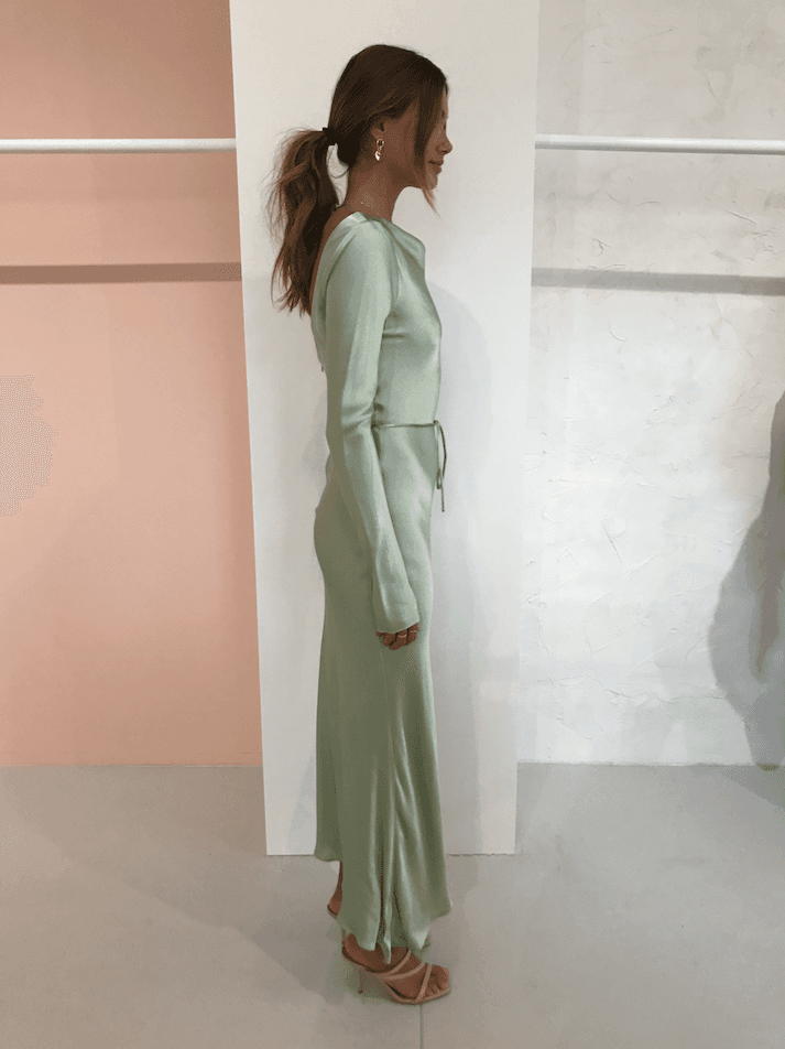 Bec & Bridge - Crest Long Sleeve Midi Dress (Peppermint) for rent on The Volte - main image