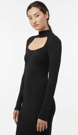 Manning Cartel Virtual Dimensions Knit Midi Dress in Black size S