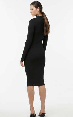 Manning Cartel Virtual Dimensions Knit Midi Dress in Black size S