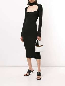Manning Cartel Virtual Dimensions Knit Midi Dress in Black size S