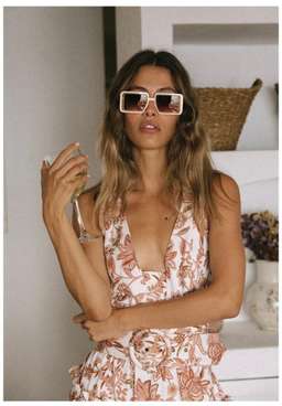 Shona Joy Carolina Tiered Midi Dress size 8