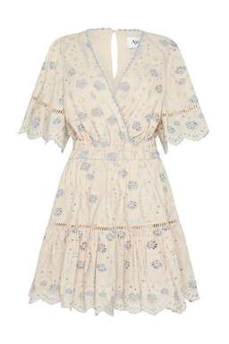 Aje Silvatica Broderie Anglaise Mini Dress Sand Size 8 for rent on The Volte - image 2