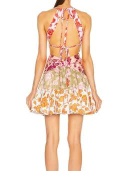 Zimmermann Lovestruck V Neck Mini Dress Mixed Roses Size 8 for rent on The Volte - image 3